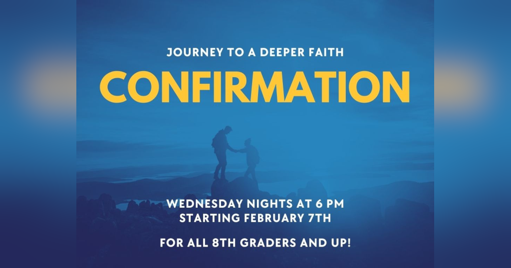 Featured image for “Confirmation Classes | Wednesdays at 6 PM”